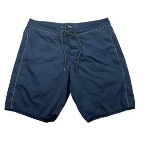 Aether Shorts Mens 32 Navy Blue Boardshorts Swim Trunks Lace Up Drawstring